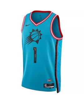Maillot Swingman Phoenix Suns Devin Booker #1 Nike Turquoise 2022/23 pour homme - City Edition