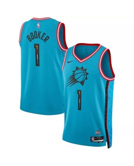 Maillot Swingman Phoenix Suns Devin Booker #1 Nike Turquoise 2022/23 pour homme - City Edition