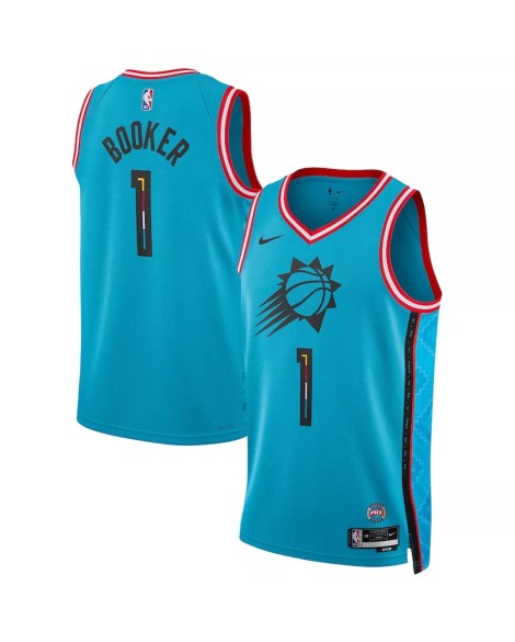 Maillot Swingman Phoenix Suns Devin Booker #1 Nike Turquoise 2022/23 pour homme - City Edition
