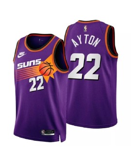 Maillot Swingman Phoenix Suns Deandre Ayton #22 Nike Violet 2022/23 pour hommes - Édition classique