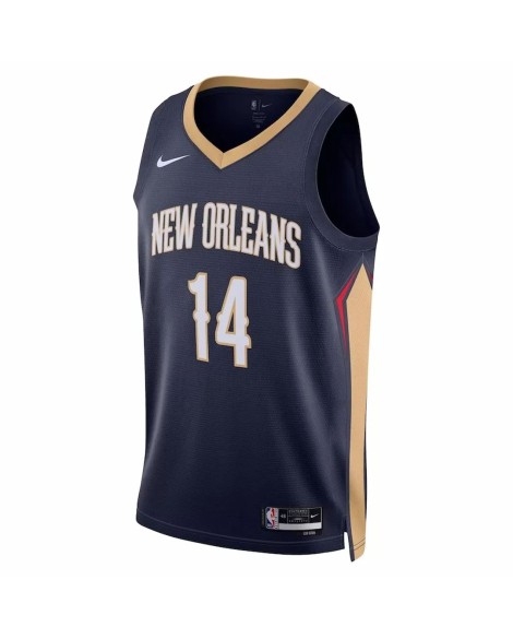 Maillot New Orleans Pelicans Brandon Ingram #14 bleu marine 22/23 pour hommes - Édition Icon
