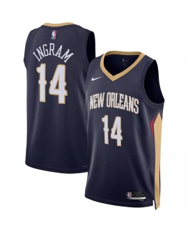 Maillot New Orleans Pelicans Brandon Ingram #14 bleu marine 22/23 pour hommes - Édition Icon