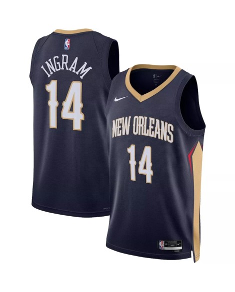 Maillot New Orleans Pelicans Brandon Ingram #14 bleu marine 22/23 pour hommes - Édition Icon