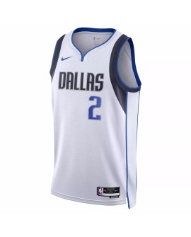 Maillot Swingman Dallas Mavericks Kyrie Irving #2 Nike blanc 2022/23 pour hommes - Édition Association