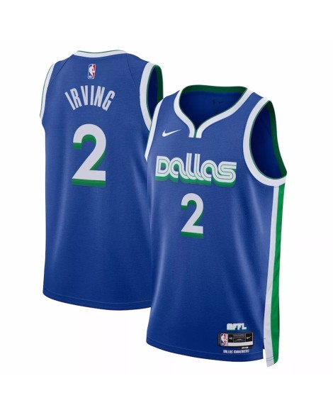 Maillot Swingman Dallas Mavericks Kyrie Irving #2 Nike bleu 2022/23 pour hommes - City Edition