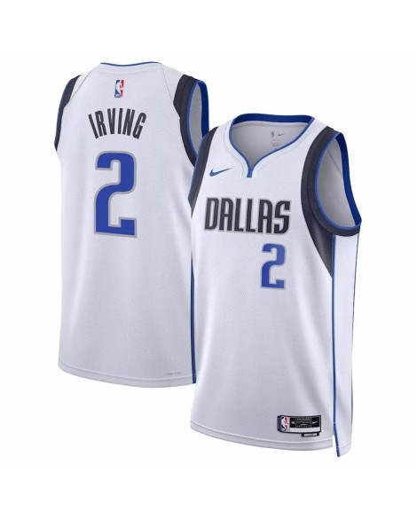 Maillot Swingman Dallas Mavericks Kyrie Irving #2 Nike blanc 2022/23 pour hommes - Édition Association