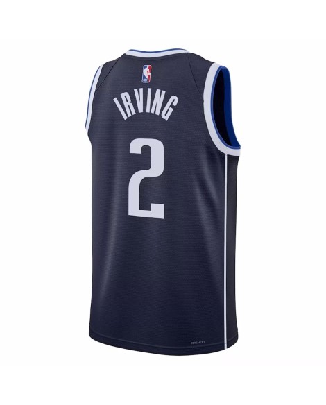 Maillot Swingman Dallas Mavericks Kyrie Irving #2 Jordan Brand Navy 2022/23 Statement Edition pour hommes