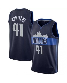 Maillot Swingman bleu Dirk Nowitzki #41 des Dallas Mavericks pour hommes