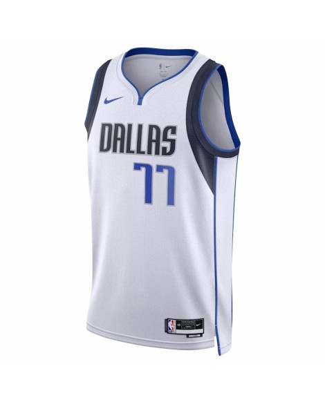 Maillot Swingman Dallas Mavericks Luka Doncic #77 Nike Blanc 2022/23 pour Homme - Édition Association