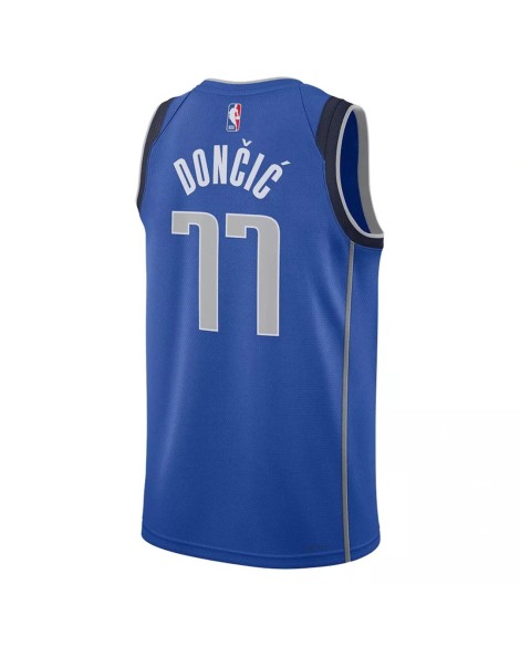 Maillot Swingman Nike Royal 2022/23 Luka Doncic #77 des Dallas Mavericks pour hommes - Édition Icon