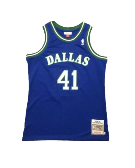Maillot NBA Swingman Dallas Mavericks Nowitzki #41 Mitchell & Ness bleu 1998/99 pour hommes