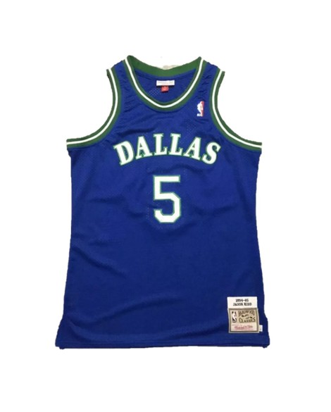 Maillot NBA Swingman Dallas Mavericks Kidd #5 Mitchell & Ness bleu 1994/95 pour hommes
