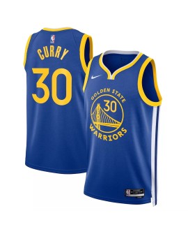 Maillot Swingman Nike Royal 2022/23 Stephen Curry #30 des Golden State Warriors pour hommes - Édition Icon