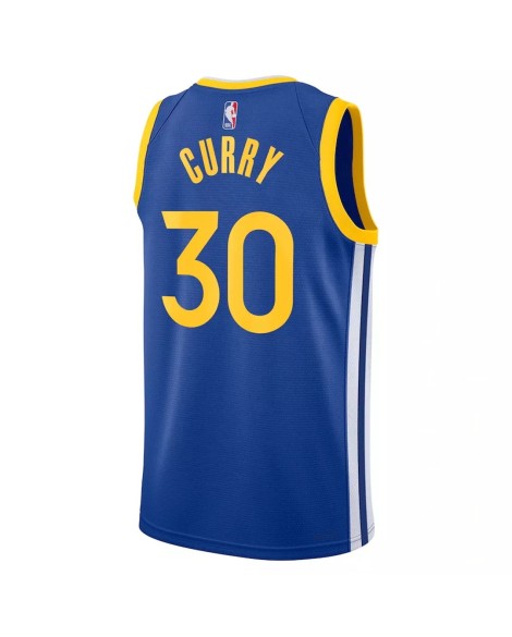 Maillot Swingman Nike Royal 2022/23 Stephen Curry #30 des Golden State Warriors pour hommes - Édition Icon