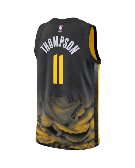 Maillot Swingman Nike #11 Klay Thompson des Golden State Warriors pour hommes, noir, 2022/23, édition City