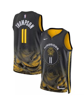 Maillot Swingman Nike #11 Klay Thompson des Golden State Warriors pour hommes, noir, 2022/23, édition City