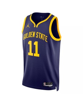 Maillot Swingman #11 Jordan Brand Navy 22/23 des Golden State Warriors pour hommes - Édition Statement
