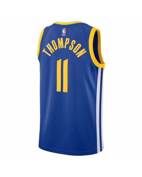 Maillot Nike Royal 2022/23 Swingman Klay Thompson #11 des Golden State Warriors pour hommes - Édition Icon