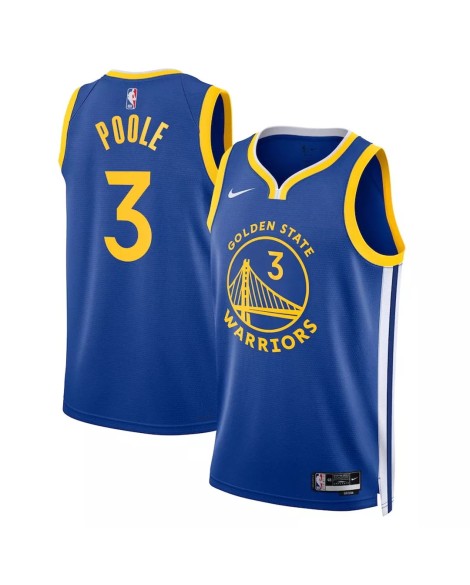 Maillot Swingman Nike Royal 2022/23 Jordan Poole #3 des Golden State Warriors pour hommes - Édition Icon