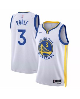 Maillot Swingman Golden State Warriors Jordan Poole #3 blanc 2022/23 pour hommes - Édition Association