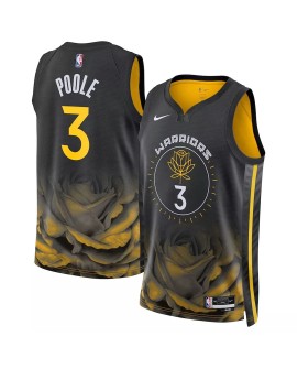 Maillot Swingman Jordan Poole #3 Nike noir 2022/23 des Golden State Warriors pour hommes - City Edition