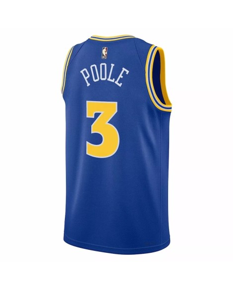 Maillot de joueur Swingman Jordan Poole #3 Royal 2022/23 des Golden State Warriors pour hommes - Édition classique