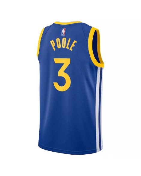 Maillot Swingman Nike Royal 2022/23 Jordan Poole #3 des Golden State Warriors pour hommes - Édition Icon