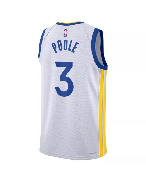 Maillot Swingman Golden State Warriors Jordan Poole #3 blanc 2022/23 pour hommes - Édition Association
