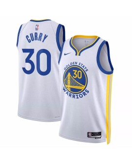 Maillot Swingman Golden State Warriors Stephen Curry #30 blanc 2022/23 pour hommes - Édition Association
