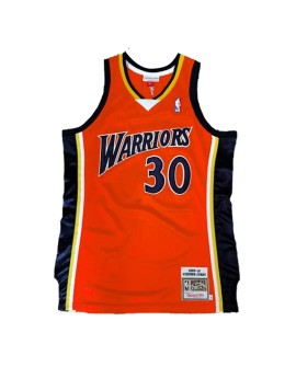 Maillot Swingman NBA Golden State Warriors Curry #30 Mitchell & Ness Orange 2009/10 pour homme
