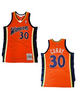 Maillot Swingman NBA Golden State Warriors Curry #30 Mitchell & Ness Orange 2009/10 pour homme