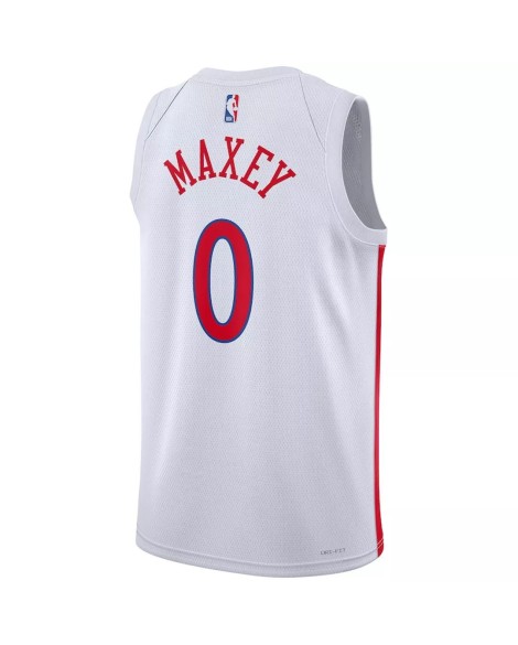 Maillot Swingman Philadelphia 76ers Tyrese Maxey #0 Nike blanc 2022/23 pour hommes - City Edition