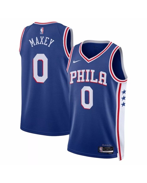 Maillot Philadelphia 76ers Tyrese Maxey #0 Nike Royal 2022/23 Swingman pour hommes - Édition Icon