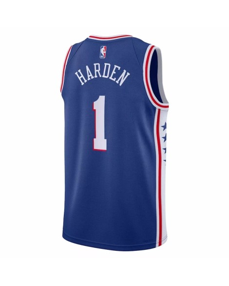 Maillot Swingman Nike Royal 2022/23 James Harden #1 des Philadelphia 76ers pour hommes - Édition Icon