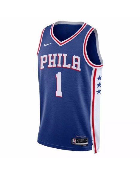 Maillot Swingman Nike Royal 2022/23 James Harden #1 des Philadelphia 76ers pour hommes - Édition Icon