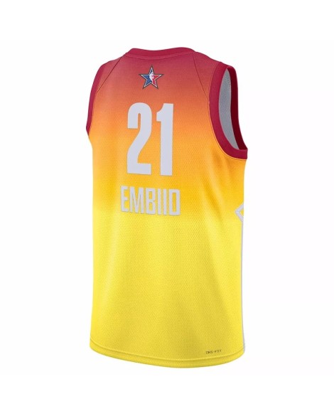Joel Embiid #21 Jordan Brand Orange 2023 NBA All-Star Game Swingman Maillot pour homme