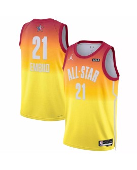 Joel Embiid #21 Jordan Brand Orange 2023 NBA All-Star Game Swingman Maillot pour homme