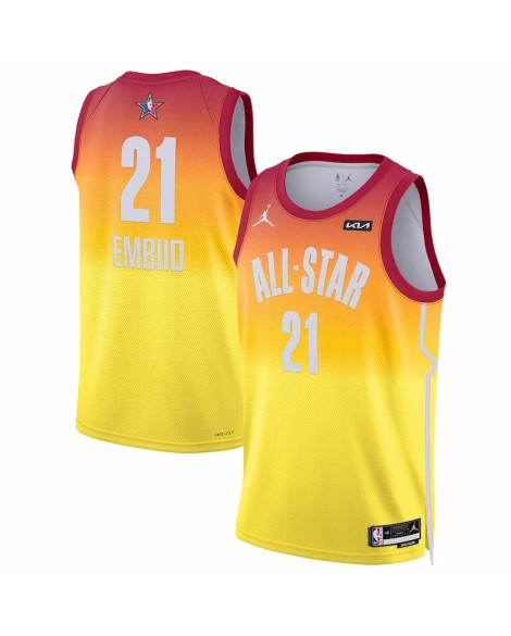 Joel Embiid #21 Jordan Brand Orange 2023 NBA All-Star Game Swingman Maillot pour homme