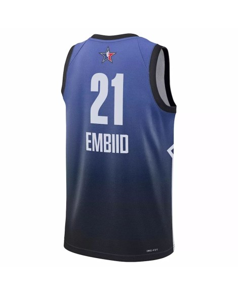 Maillot Swingman du match des étoiles de la NBA 2023 de Joel Embiid Jordan Brand pour homme, bleu
