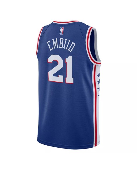 Maillot Swingman Nike Royal 2022/23 Joel Embiid #21 des Philadelphia 76ers pour hommes - Édition Icon