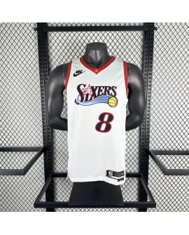 Maillot rétro George n° 8 des Philadelphia 76ers, 26e saison