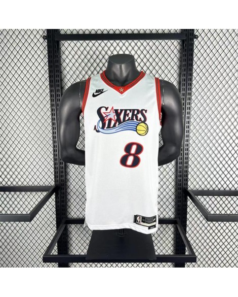 Maillot rétro George n° 8 des Philadelphia 76ers, 26e saison