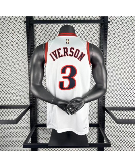 Maillot rétro Allen Iverson n°3 des Philadelphia 76ers, saison 2026
