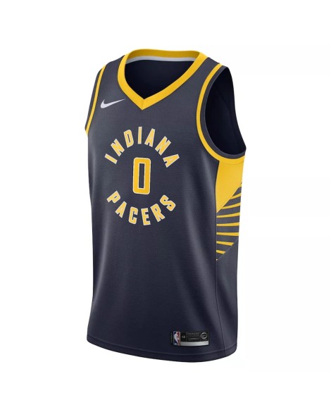 Maillot Swingman Indiana Pacers Tyrese Haliburton #0 Nike bleu marine 2022/23 pour hommes - Édition Icon