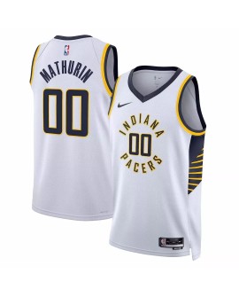 Maillot Swingman Indiana Pacers Bennedict Mathurin #00 Nike blanc 2022/23 pour hommes - Édition Association