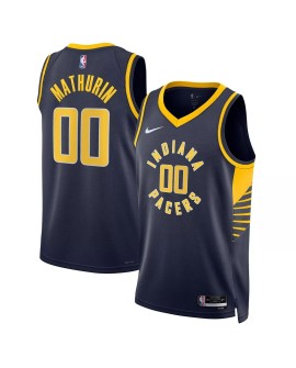 Maillot Swingman Nike Navy 2022/23 Bennedict Mathurin #00 Indiana Pacers pour hommes - Édition Icon