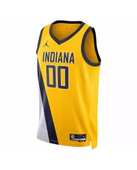 Maillot Swingman Indiana Pacers Bennedict Mathurin #00 Jordan Brand jaune 2022/23 pour hommes - Édition Statement