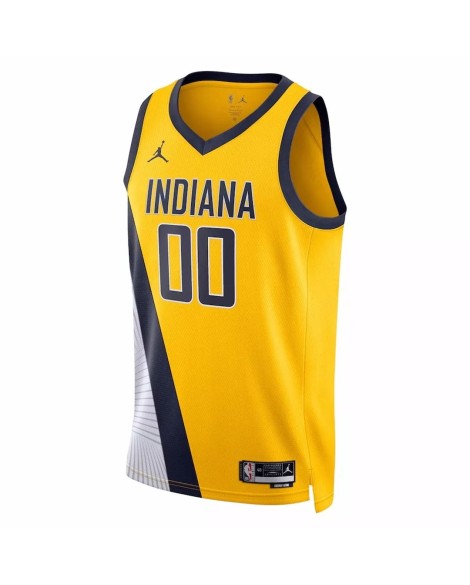 Maillot Swingman Indiana Pacers Bennedict Mathurin #00 Jordan Brand jaune 2022/23 pour hommes - Édition Statement