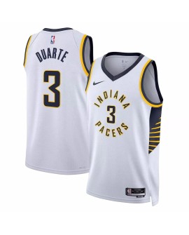 Maillot Swingman Indiana Pacers Chris Duarte #3 Nike blanc 2022/23 pour hommes - Édition Association