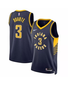 Maillot Swingman Indiana Pacers Chris Duarte #3 Nike bleu marine 2022/23 pour hommes - Édition Icon